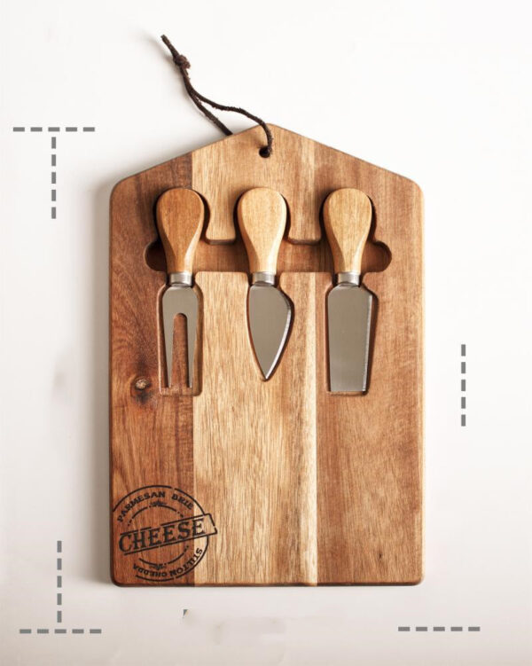 Cheese Butter Knife Board Set Bread Cake Board Steak - Image 4