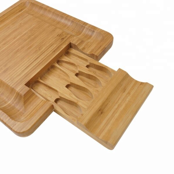Bamboo cheese board set cheese cutting board - Image 4