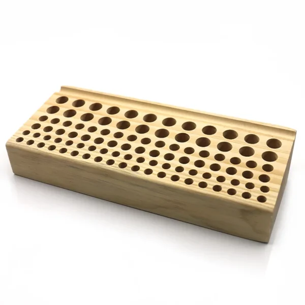 QJH Handwork Tools Holder Box 46/98 Holes Organizer Wooden Rack for Leather Craft Punches Stand Carving tools Drill Bits Storage - Image 10