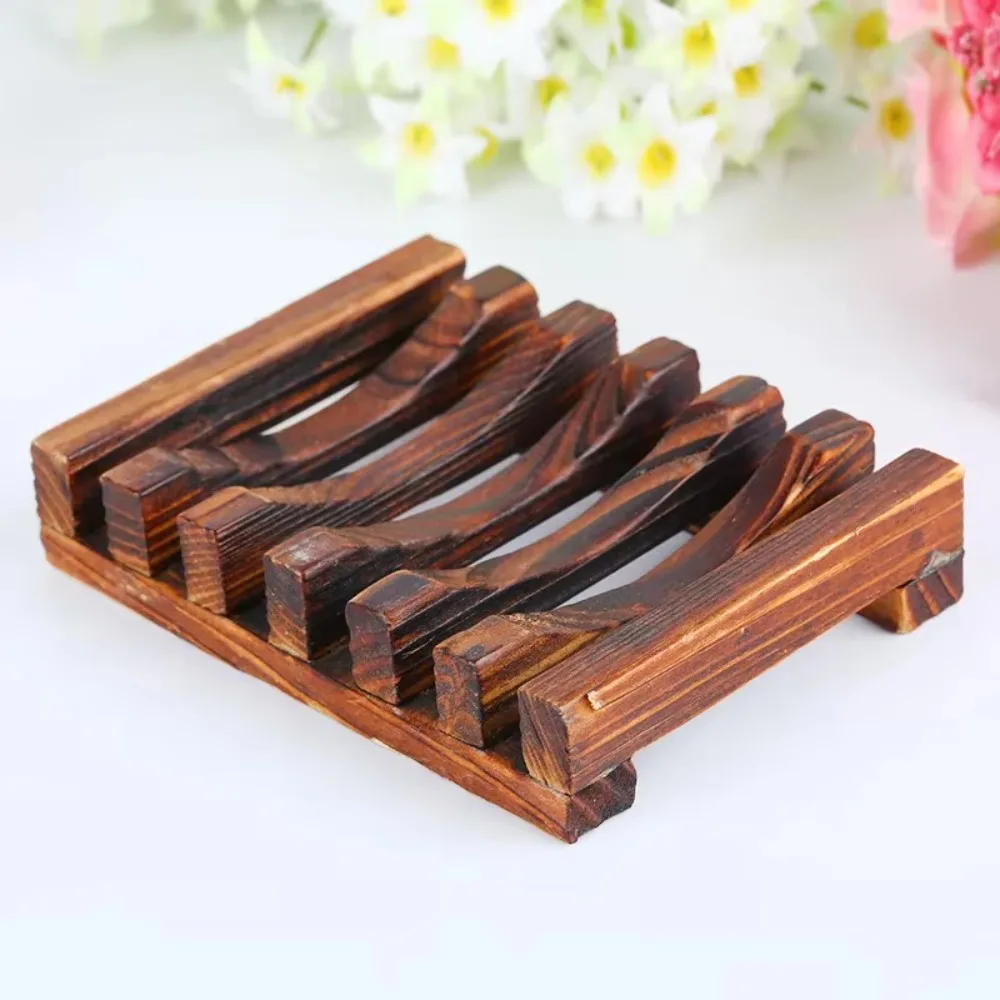 Soap Box Natural Bamboo Dishes Bath Soap Holder Bamboo Case Tray Wooden Prevent Mildew Drain Box Bathroom Washroom Tools - Image 3