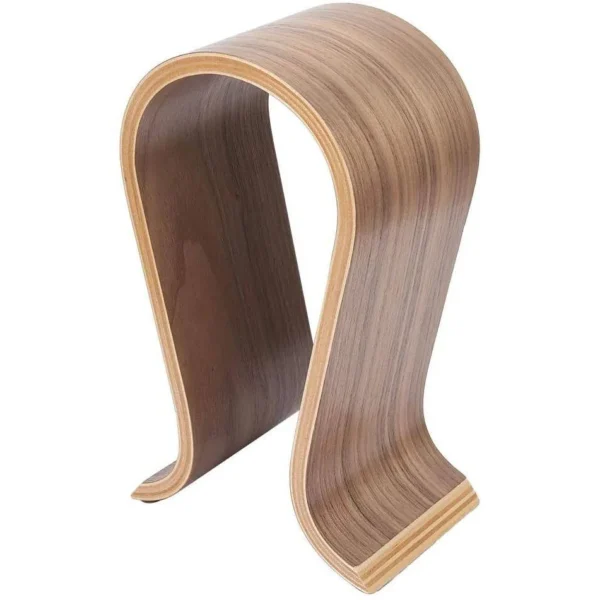 Wooden Headphones Headset Holder Hanger Desk Headset Display Shelf Rack, for Almost All On-Ear Headphones - Image 2