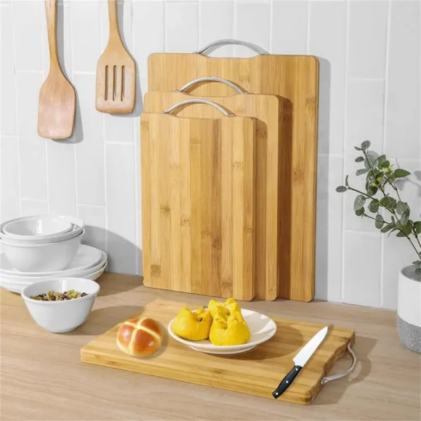 Wooden Cutting Board with Handle Kitchen Household Serving Board Wooden Cheese Board Charcuterie Board for Bread Fruit Plates - Image 12