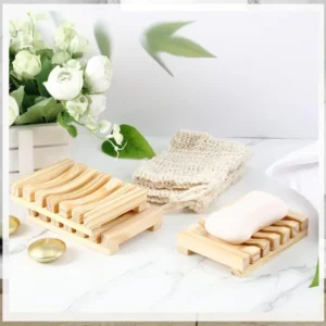 2025  Natural Bamboo Soap Box Dishes Bath Soap Holder Bamboo Case Tray Wooden Prevent Mildew Drain Box Bathroom Washroom Tools