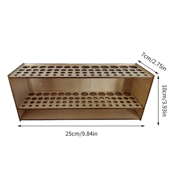 67 Holes Paintbrush Holder Stand Wooden Paint Brush Stand Desk Organizer Wall Mounted Makeup Brush Shelf For Painting Supplies - Image 7