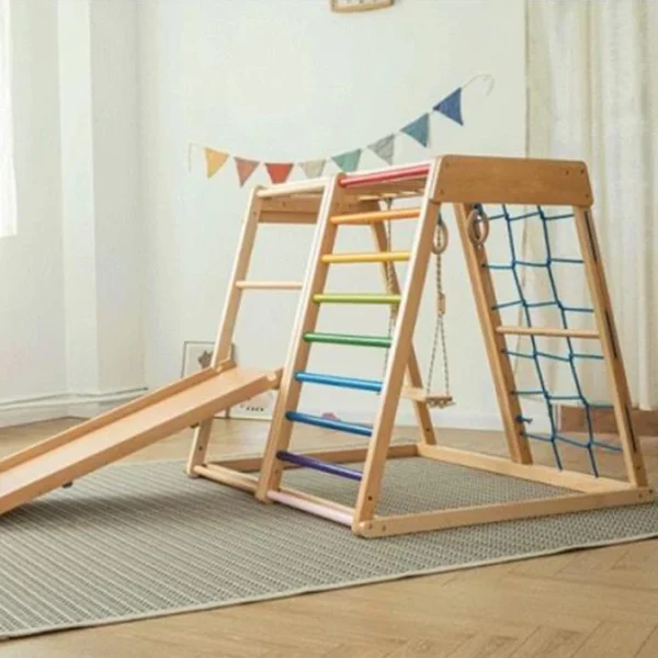 For TOP Climbing Frame For Children Foldable Wooden Climbing Ladders Toys Climb Game Indoor Arch And Ramp Frame Playground - Image 20