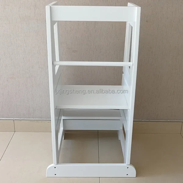 NEW Trending Wooden Kids Step-up Stool with Safety Rails Children Kitchen Helper Sustainable Toddler Learning Tower - Image 6