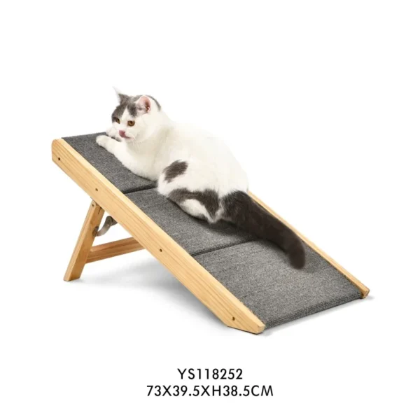 Wooden Pet Ramp Indoor Eco-Friendly Adjustable Height Dog Ramps Folding  Sturdy Wooden Pet Ramp Stairs - Image 6