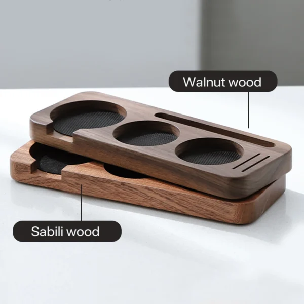 Coffee Tamper Mat Station Stand Portafilter Holder Support Base Rack Walnut Wood For 51MM 54MM 58MM Espresso Accessories Barista - Image 3