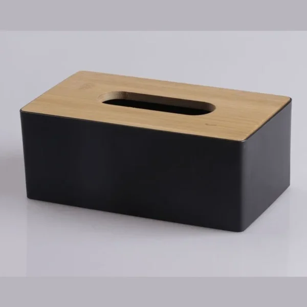 Tissue Box Napkin Holder Case Paper Box Container Bamboo Cover Solid Wood Hotel Storage Box Home Table Decoration - Image 8