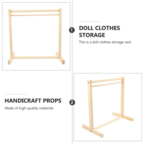 Clothes Hanger Wooden Holder Home Accessories Decorations Rack Child Toy House - Image 4