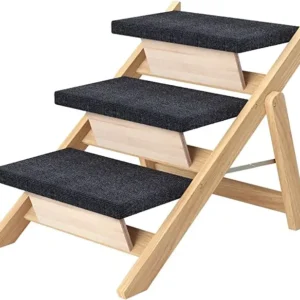 2025 Pet Products Pet 3 Steps Stairs Fold Foldable Dog Ramps Durable Portable Dog/Cat Ladder