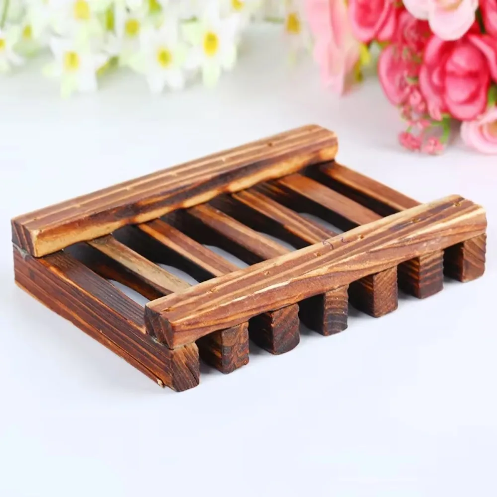 Soap Box Natural Bamboo Dishes Bath Soap Holder Bamboo Case Tray Wooden Prevent Mildew Drain Box Bathroom Washroom Tools - Image 4