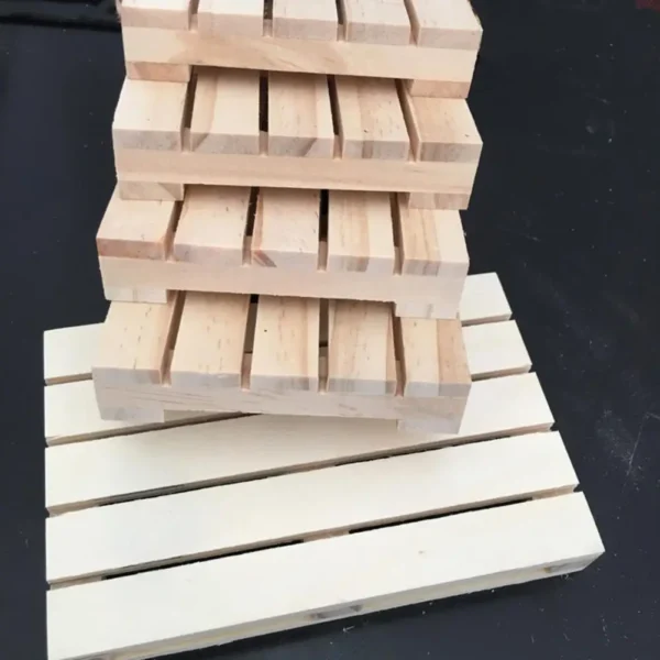 Pallet Coaster Food Mat Natural Wood Whiskey Cocktail Drinks Pallet Desktop Ornament Placemats Table Decoration - Image 2