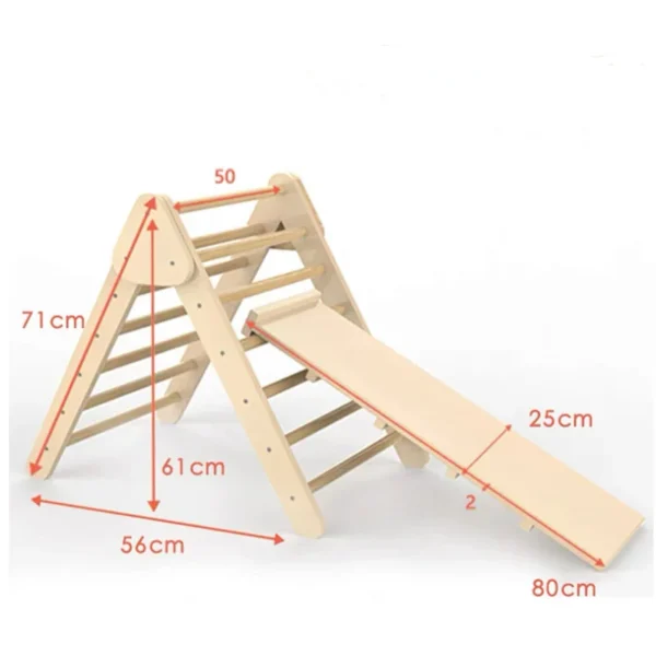 Kids Custom Wooden Children Indoor Climbing Frame Montessori Folding Climbing Wooden Slide Children's indoor toys - Image 2