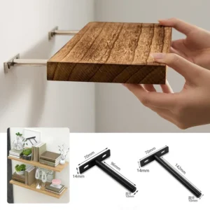 Invisible Floating Shelf Metal Brackets Heavy Duty Concealed Hidden Support Wall Mount Shelf Storage Shelf Furniture Hardware