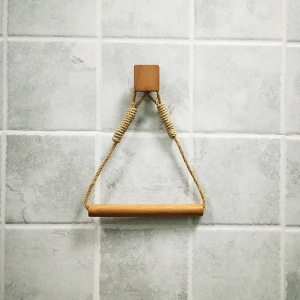 Boho Wall Toilet Paper Towel Holders Wall Mounted Stand Towel Rack Bathroom Tissue Holder Towel Dispenser Bathroom Accessories - Image 7