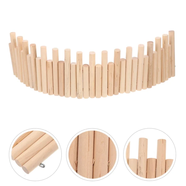 Hamster Fence Pet Toy Wood Ladder DIY Toys Climbing Car Playground Tunnel Bearded Dragon Ramp Hammock - Image 7