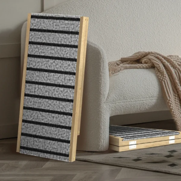 Solid Wood Pet Stairs  Adjustable Dog Ramp  Anti-Slip Pet Ladder Foldable Steps for Bed Access  Pet-Friendly Home - Image 4