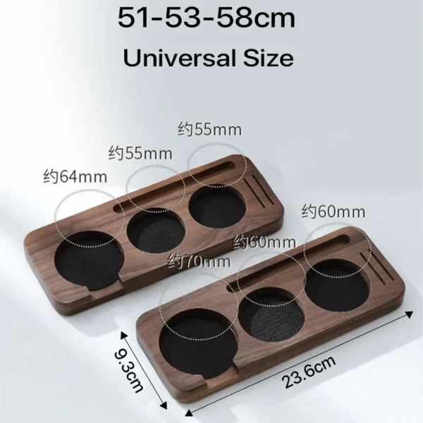 Coffee Tamper Mat Station Stand Portafilter Holder Support Base Rack Walnut Wood For 51MM 54MM 58MM Espresso Accessories Barista - Image 4