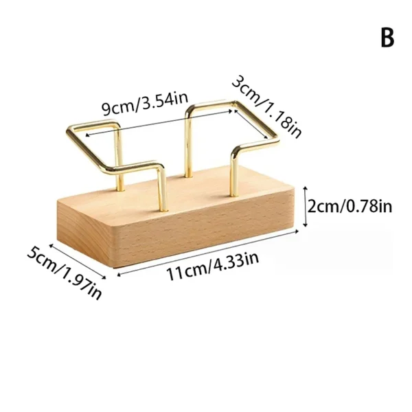 Business Card Holder Organizer Office Desk Display Stand Memo Counter Accessories Tabletop Shelf Home Wooden Card Holder Storage - Image 6