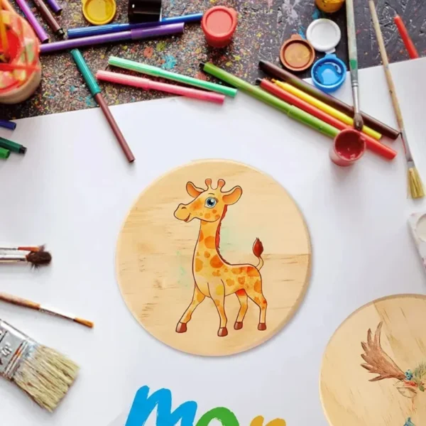 12pcs Round Wood Circles Unfinished Slices Discs DIY Original Solid Wood Crafts Coasters Painting Engraving Carving Home Decor - Image 4