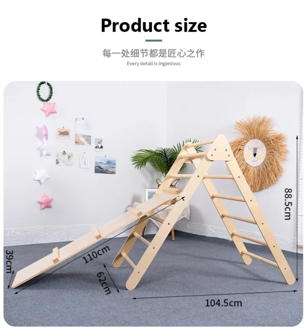 Other Educational Toys slides playground outdoor gym wooden children indoor frame kids montessori climbing - Image 9