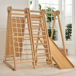 Children Indoor Wooden Jungle Play Gym Playground Montessori Foldable Climbing Frame for Kids