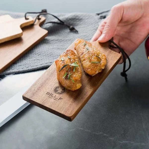 3-piece set of mini lovewood cutting board, wooden meat platter, paddle shaped cheese board, supply board - Image 2