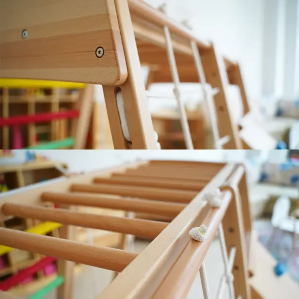 For TOP Climbing Frame For Children Foldable Wooden Climbing Ladders Toys Climb Game Indoor Arch And Ramp Frame Playground - Image 5