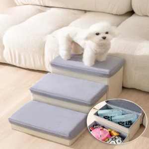 Pet Stairs Removable Non Slip Dog Bed Steps Washable Ladder Mats for Elderly Small Dogs Bedside Sofa Ladders Portable Pet Ramp