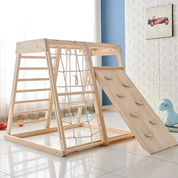 For TOP Climbing Frame For Children Foldable Wooden Climbing Ladders Toys Climb Game Indoor Arch And Ramp Frame Playground - Image 15