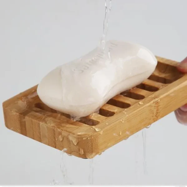 Bamboo Case Tray Wooden Prevent Mildew Drain Soap Box Natural Bamboo Dishes Bath Soap Holder Container Bathroom Washroom Tools - Image 2