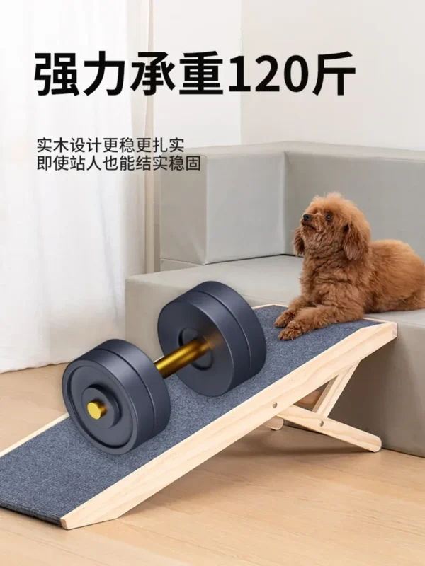 HOT SALE Pet Ramp Stairs Wooden Adjustable Height Dog Ladder Elderly Dog Barrier-Free Non-Slip Ladder Ramp Step - Image 5