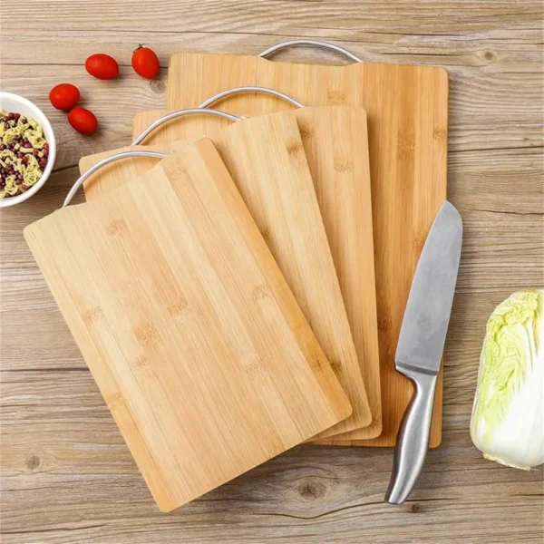 Wooden Cutting Board with Handle Kitchen Household Serving Board Wooden Cheese Board Charcuterie Board for Bread Fruit Plates - Image 17