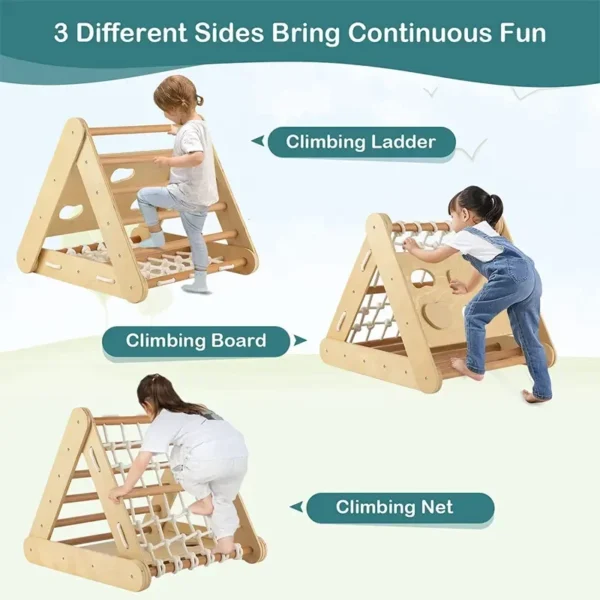 Baby Climbing Frame For Toddler Wooden Indoor Climbing Frame For Children Indoor Climbing Frame Kid Slide Swing Playground - Image 4