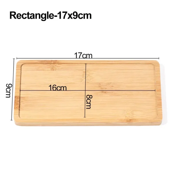 Multi Bamboo Tray Wood Saucer Flower Pot Tray Cup Pad Coaster Plate Kitchen Decorative Plate Creative Coaster Coffee Cup Mat - Image 8