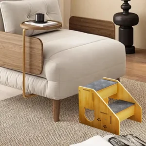 Wooden Pet Stairs 2 Step Dog Ladder for Small Dogs Cats Puppy Older Animals Safety Ramps House Sofa Climbing Aids Pet Supplies