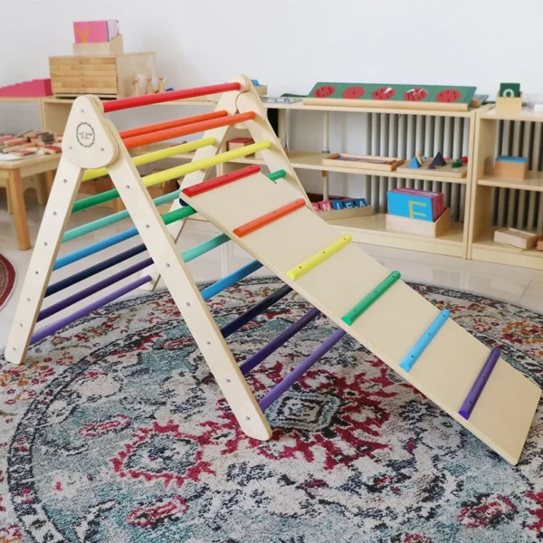 For TOP Climbing Frame For Children Foldable Wooden Climbing Ladders Toys Climb Game Indoor Arch And Ramp Frame Playground - Image 10
