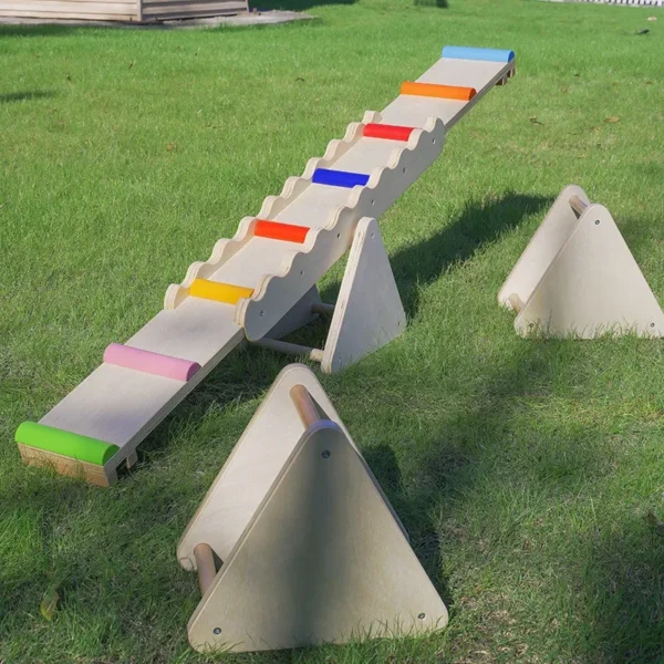 2406 High Quality New Arrival Play Area Indoor Playground Equipment Wooden Kids Triangle Children Climbing Frame - Image 3