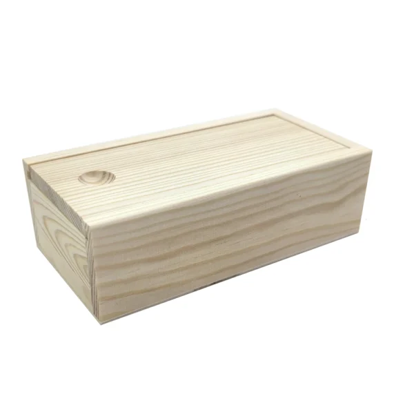 Pine Pull-out Box Sliding Cover Wooden Box Wooden Storage Box Log Drawer Wood Jewelry Organizer Case DIY Case - Image 2