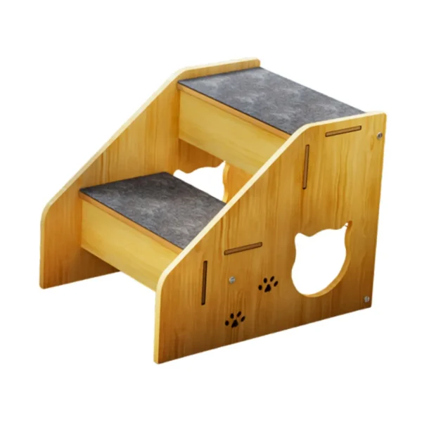 Wooden Pet Stairs 2 Step Dog Ladder for Small Dogs Cats Puppy Older Animals Safety Ramps House Sofa Climbing Aids Pet Supplies - Image 3