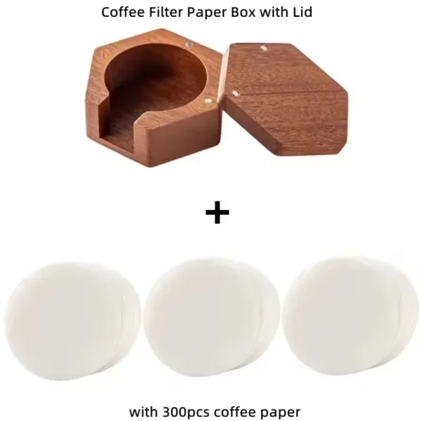 Coffee Filter Paper Storage Box 51/53/58mm Mocha Pot Filter Paper Dust-proof Storage Box Handle Round Filter Paper Holder - Image 11