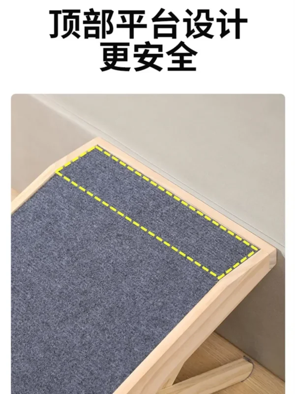 HOT SALE Pet Ramp Stairs Wooden Adjustable Height Dog Ladder Elderly Dog Barrier-Free Non-Slip Ladder Ramp Step - Image 2