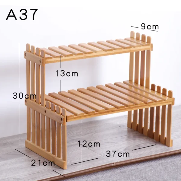 Indoor Plants Holder Wood Shelf Pot Organizer Bookshelf Balcony Bay Window Small Plant Flower Rack Storage Flower Pot Shelves - Image 9