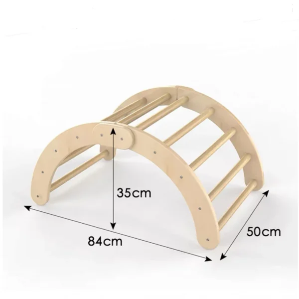 Kids Custom Wooden Children Indoor Climbing Frame Montessori Folding Climbing Wooden Slide Children's indoor toys - Image 3