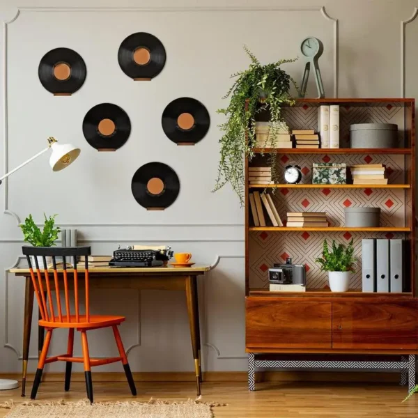 Wood Vinyl Record Shelf Wall Mount, Small Wall Record Holder Display Shelf, Vinyl Record Shelves Record Album Display Holder - Image 3