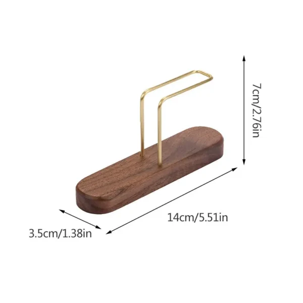 Walnut Filter Paper Rack Holder Coffee Accessories Stand Capacity Of 60 Pcs Paper Storage For Fan Shape V Shape - Image 6