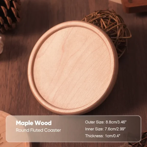 1PCS Solid Coaster Walnut Wooden Cup Pad Tea Coffee Mug Drinks Holder Tableware Decorative Home Wedding Decor Cup Pad Coaster - Image 3