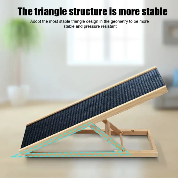 new pet products 2023 wooden adjustable pet climbe ladder Dog Ramp Stairs Small Dogs and Cats Beige Pet Dog Ladder - Image 5