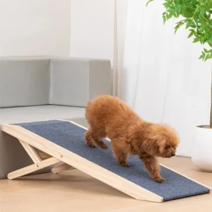 HOT SALE Pet Ramp Stairs Wooden Adjustable Height Dog Ladder Elderly Dog Barrier-Free Non-Slip Ladder Ramp Step